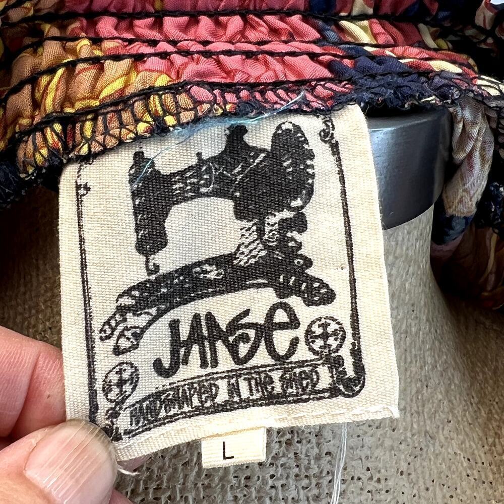 JAASE Handshaped in the Shed Rayon Floral‎ Midi Dress SZ L - Picture 7 of 10